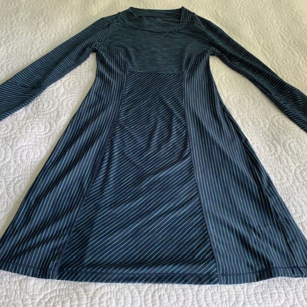 PrAna Scramble Dress Blue Stripes Size M, L